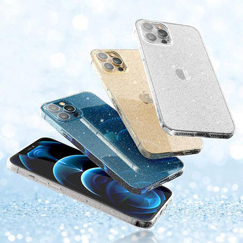 Crystal Glitter Case do Samsung Galaxy A02S Srebrny
