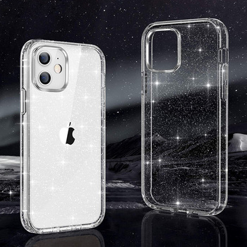 Crystal Glitter Case do Samsung Galaxy S22 Ultra Srebrny