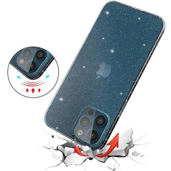 Crystal Glitter Case do Iphone 14 Plus Srebrny