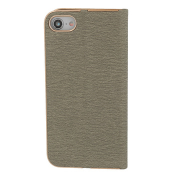 Kabura Vennus Book z ramką do Iphone 14 szara