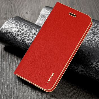 Kabura Vennus Book z ramką do Iphone 14 Pro Max czerwona