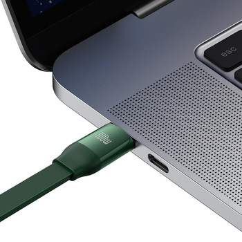 Baseus Kabel Bright Mirror 2 3 w 1 - Typ C na Micro USB, Lightning, Typ C - 100W 1,1 metra (CAMJ010206) zielony