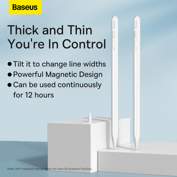 Baseus Rysik pojemnościowy aktywny + kabel Typ C 3A 0,3 metra (SXBC000102) biały