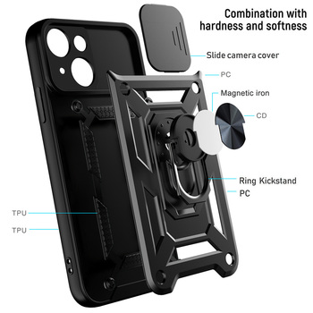 Slide Camera Armor Case do Iphone 7/8/SE 2020/SE 2022 Czarny