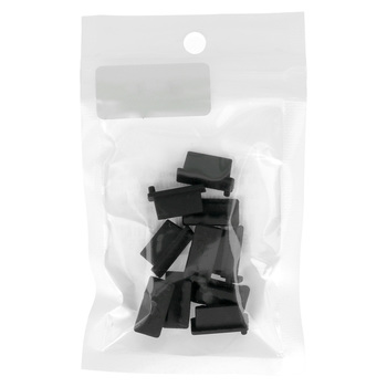 Zatyczka zaślepka przeciw kurzowi silikonowa USB czarna - 10 sztuk