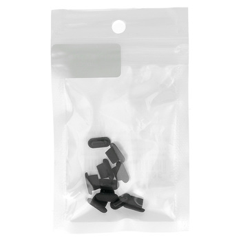 Silicone anti-dust plug Lightning black - 10 pieces