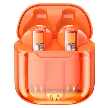 Borofone TWS Bluetooth Earphones BW23 Crystal Bean Transparent Edition Orange