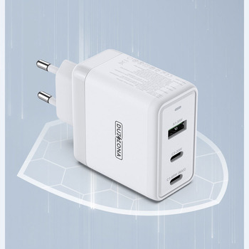 Dux Ducis Duzzona ładowarka sieciowa T1 GaN - USB + 2xTyp C - PD 65W biała