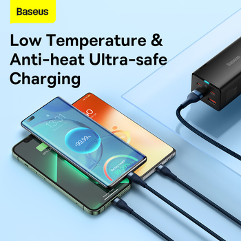 Baseus Cable Flash Series II 3 in 1 - USB to Type C, Lightning, Micro USB - 66W 6A 1,2 metres (CASS040003) blue