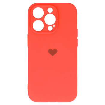 Vennus Silicone Heart Case do Iphone 13 Pro Max wzór 1 koralowy
