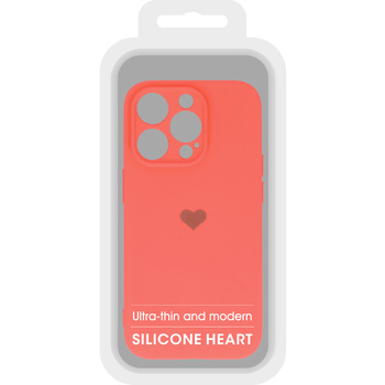 Vennus Silicone Heart Case do Iphone 13 Pro Max wzór 1 koralowy
