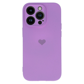 Vennus Silicone Heart Case do Iphone 13 Pro wzór 1 fioletowy
