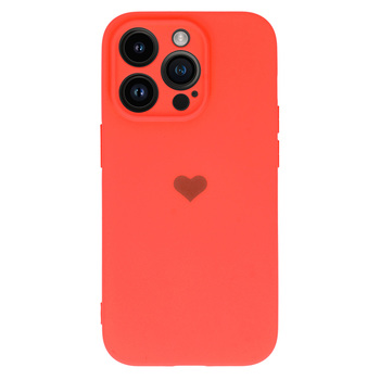 Vennus Silicone Heart Case do Iphone 13 Pro wzór 1 koralowy