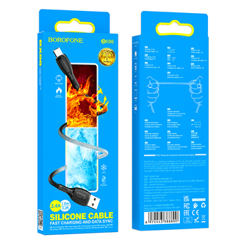 Borofone Cable BX86 Advantage - USB to Micro USB - 2,4A 1 metre black