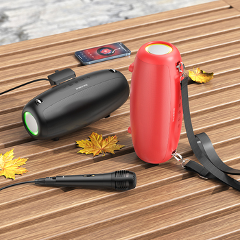 Borofone Portable Bluetooth Speaker BP13 Dazzling with microphone red