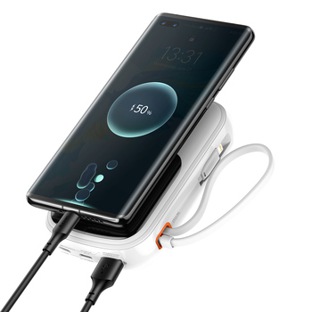 Baseus Power Bank 20000mAh Qpow Pro - USB + Type C - PD 20W with Lightning cable (PPQD060202) white
