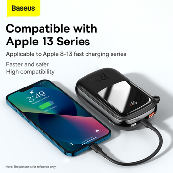 Baseus Power Bank 20000mAh Qpow Pro - USB + Type C - PD 22,5W with Type C cable (PPQD060301) black