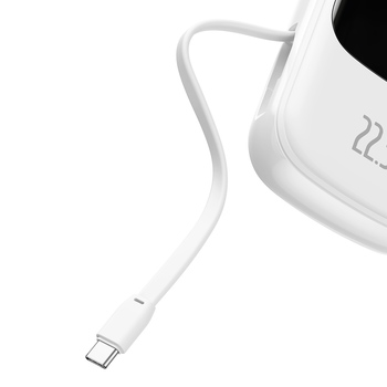 Baseus Power Bank 20000mAh Qpow Pro - USB + Type C - PD 22,5W with Type C cable (PPQD060302) white
