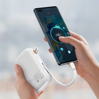 Baseus Power Bank 20000mAh Qpow Pro - USB + Type C - PD 22,5W with Type C cable (PPQD060302) white