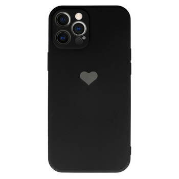 Vennus Silicone Heart Case do Iphone 11 Pro wzór 1 czarny