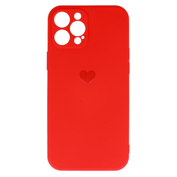 Vennus Silicone Heart Case for Iphone 11 Pro design 1 red