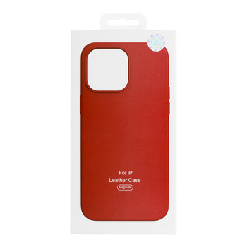 MagSafe Leather Case Iphone 13 Czerwony