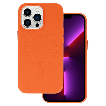MagSafe Leather Case Iphone 13 Pomarańczowy