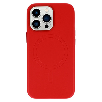 MagSafe Leather Case Iphone 14 Czerwony