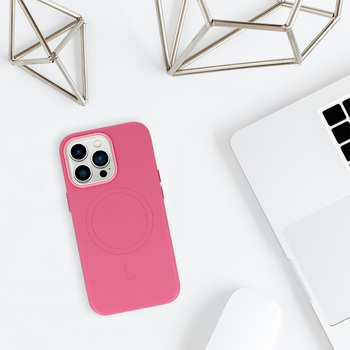 MagSafe Leather Case Iphone 14 Pink