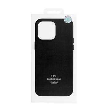MagSafe Leather Case Iphone 14 Pro Czarny