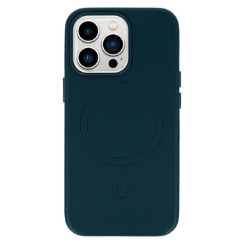 MagSafe Leather Case Iphone 14 Pro Navy
