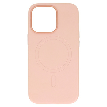 MagSafe Leather Case Iphone 14 Pro Jasnoróżowy