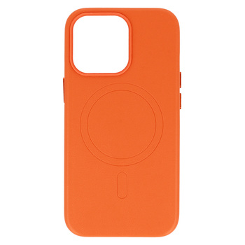 MagSafe Leather Case Iphone 14 Pro Pomarańczowy