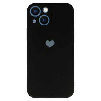 Vennus Silicone Heart Case for Iphone 14 Plus design 1 black