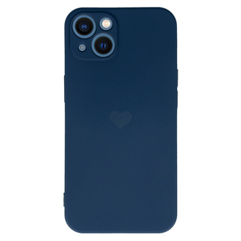 Vennus Silicone Heart Case do Iphone 14 Plus wzór 1 granatowy