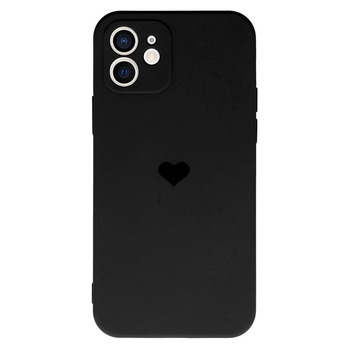 Vennus Silicone Heart Case do Iphone 12 wzór 1 czarny