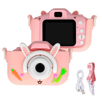 Aparat fotograficzny, kamera dla dzieci C10 Rabbit różowy
