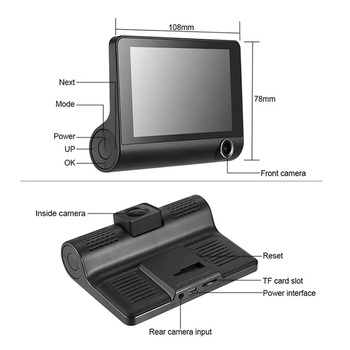 Car Dash Cam DVR-04 4,0 inches + rear camera