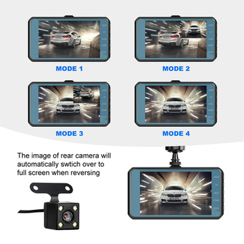 Wideorejestrator samochodowy DVR-03 4,0 cala + kamera cofania