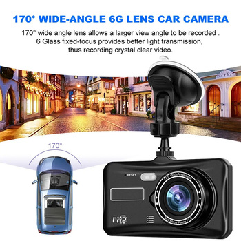 Wideorejestrator samochodowy DVR-03 4,0 cala + kamera cofania