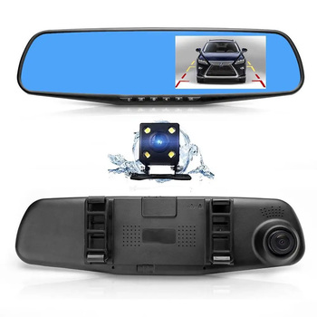 Wideorejestrator samochodowy DVR-01 Lusterko 5,0 cala + kamera cofania