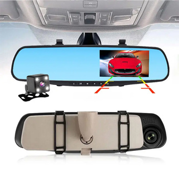 Wideorejestrator samochodowy DVR-01 Lusterko 5,0 cala + kamera cofania