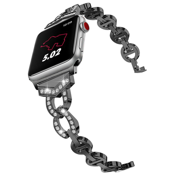 Pasek bransoletka do Apple Watch 38/40/41 wzór 3 czarna