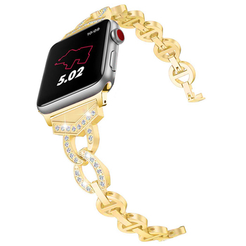 Pasek bransoletka do Apple Watch 42/44/45 wzór 3 złota