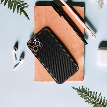 TEL PROTECT Leather Carbon Case for Iphone 11 Pro Black