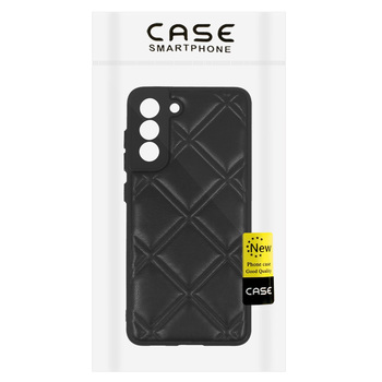 Leather 3D Case for Samsung Galaxy S21 FE design 3 black