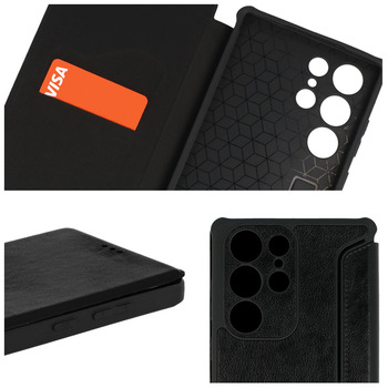 Kabura Razor Leather Book do Samsung Galaxy A52/A52S czarna
