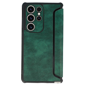 Razor Leather Book Case for Samsung Galaxy S23 Plus dark green
