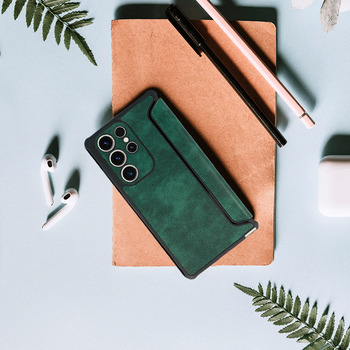 Razor Leather Book Case for Samsung Galaxy S23 Plus dark green