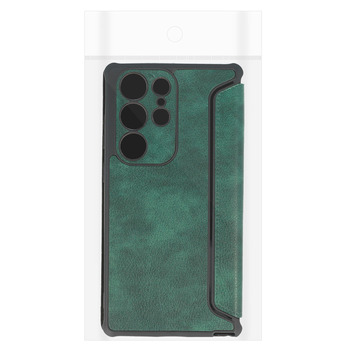 Razor Leather Book Case for Samsung Galaxy S23 Plus dark green